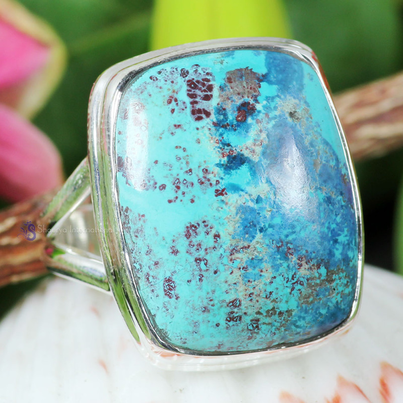 SHATTUCKITE D - PSR841- 925 STERLING SILVER SHATTUCKITE GEMSTONE RINGS DIRECT IN SHATTUCKITE D - PSR841- 925 STERLING SILVER SHATTUCKITE GEMSTONE RINGS DIRECT IN