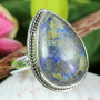 AZURITE A - ASD985- AZURITE GEMSTONE EXCLUSIVE RINGS MADE IN 925 STERLING SI