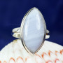 BLUE LACE AGATE A - BLC988- 925 STERLING SILVER BLUE LACE AGATE GEMSTONE RINGS BEAUT