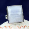 BLUE LACE AGATE B - BLC988- 925 STERLING SILVER BLUE LACE AGATE GEMSTONE RINGS BEAUT
