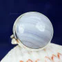 BLUE LACE AGATE E - BLC988- 925 STERLING SILVER BLUE LACE AGATE GEMSTONE RINGS BEAUT