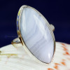 BLUE LACE AGATE H - BLC988- 925 STERLING SILVER BLUE LACE AGATE GEMSTONE RINGS BEAUT