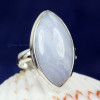 BLUE LACE AGATE B - BLC987- BLUE LACE AGATE GEMSTONE RINGS WITH 925 STERLING SILVER