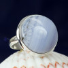 BLUE LACE AGATE E - BLC987- BLUE LACE AGATE GEMSTONE RINGS WITH 925 STERLING SILVER