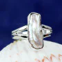 BIWA PEARL F - PSR839-BIWA PEARL GEMSTONE 925 STERLING SILVER UNIQUE RINGS HAN