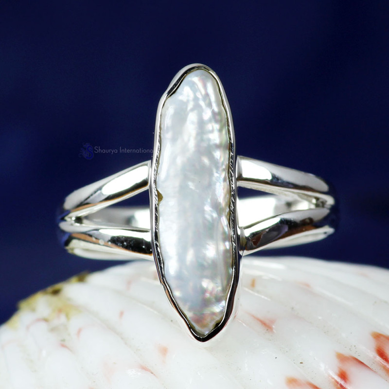 BIWA PEARL H - PSR839-BIWA PEARL GEMSTONE 925 STERLING SILVER UNIQUE RINGS HAN BIWA PEARL H - PSR839-BIWA PEARL GEMSTONE 925 STERLING SILVER UNIQUE RINGS HAN