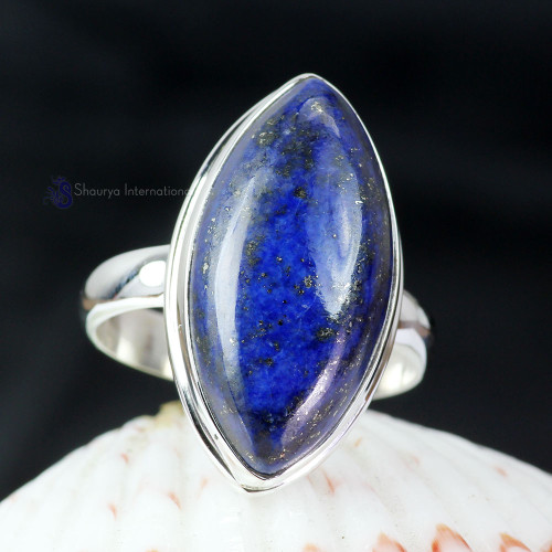LAPIS G - LPS991- 925 STERLING SILVER LAPIS GEMSTONE EXCLUSIVE RINGS MADE