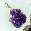 Amethyst Druzy D - AMS994- 925 STERLING SILVER NATURAL AMETHYST DRUZY GEMSTONE PRON
