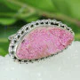 COBALTO CALCITE A - RSS935- 925 STERLING SILVER COBALTO CALCITE GEMSTONE UNIQUE RING