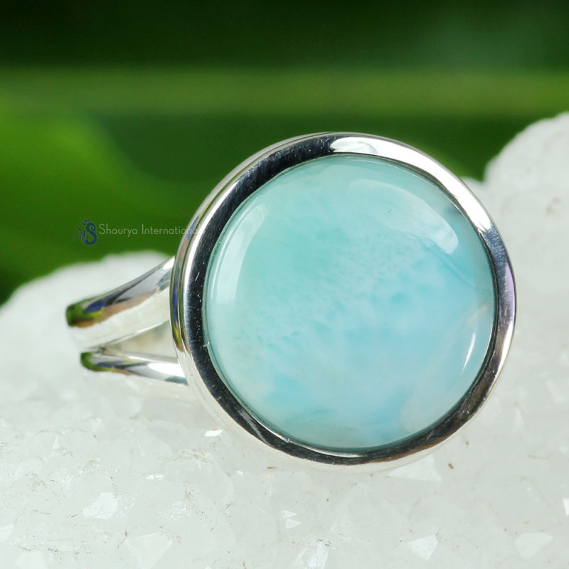 LARIMAR O - LDS975- 925 STERLING SILVER LARIMAR GEMSTONE BEAUTIFUL RINGS FAC LARIMAR O - LDS975- 925 STERLING SILVER LARIMAR GEMSTONE BEAUTIFUL RINGS FAC