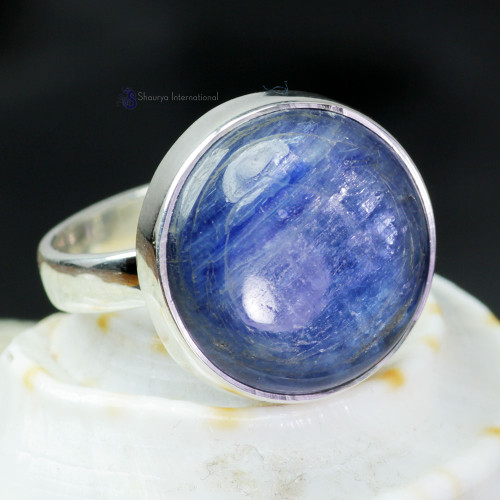 KYNITE CAB C - PSR837- NATURAL KYNITE CAB GEMSTONE PLAIN SETTING RINGS MADE IN KYNITE CAB C - PSR837- NATURAL KYNITE CAB GEMSTONE PLAIN SETTING RINGS MADE IN