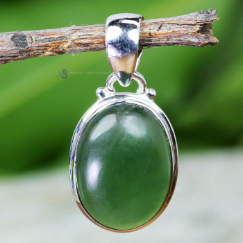 SERPENTINE B - STS999- 925 STERLING SILVER SERPENTINE GEMSTONE TRENDY PENDANTS SERPENTINE B - STS999- 925 STERLING SILVER SERPENTINE GEMSTONE TRENDY PENDANTS