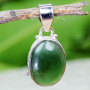 SERPENTINE E - STS999- 925 STERLING SILVER SERPENTINE GEMSTONE TRENDY PENDANTS