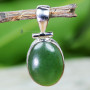 SERPENTINE F - STS999- 925 STERLING SILVER SERPENTINE GEMSTONE TRENDY PENDANTS