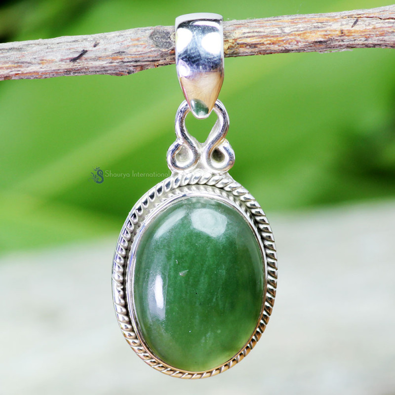 SERPENTINE A - STS997- SERPENTINE GEMSTONE LIGHT WEIGHT PENDANTS WITH 925 STERL SERPENTINE A - STS997- SERPENTINE GEMSTONE LIGHT WEIGHT PENDANTS WITH 925 STERL