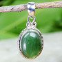 SERPENTINE A - STS997- SERPENTINE GEMSTONE LIGHT WEIGHT PENDANTS WITH 925 STERL