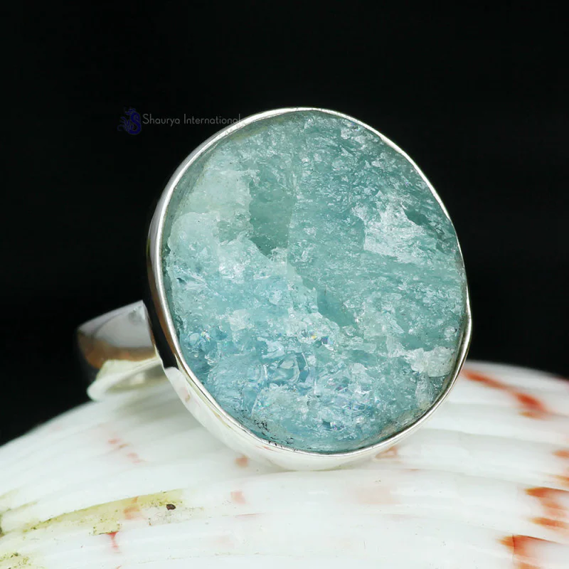 AQUAMARINE ROUGH D - AQR993- 925 STERLING SILVER NATURAL AQUAMARINE ROUGH GEMSTONE BE AQUAMARINE ROUGH D - AQR993- 925 STERLING SILVER NATURAL AQUAMARINE ROUGH GEMSTONE BE