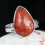 SUN STONE O - SST991- NATURAL SUN STONE FANTASTIC DESIGNER RINGS MADE IN 925 S