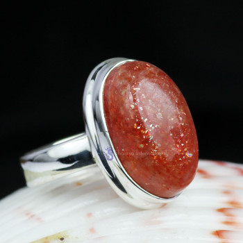 SUN STONE G - SST989- NATURAL SUN STONE WONDERFUL DESIGNER RINGS MADE IN 925 S SUN STONE G - SST989- NATURAL SUN STONE WONDERFUL DESIGNER RINGS MADE IN 925 S
