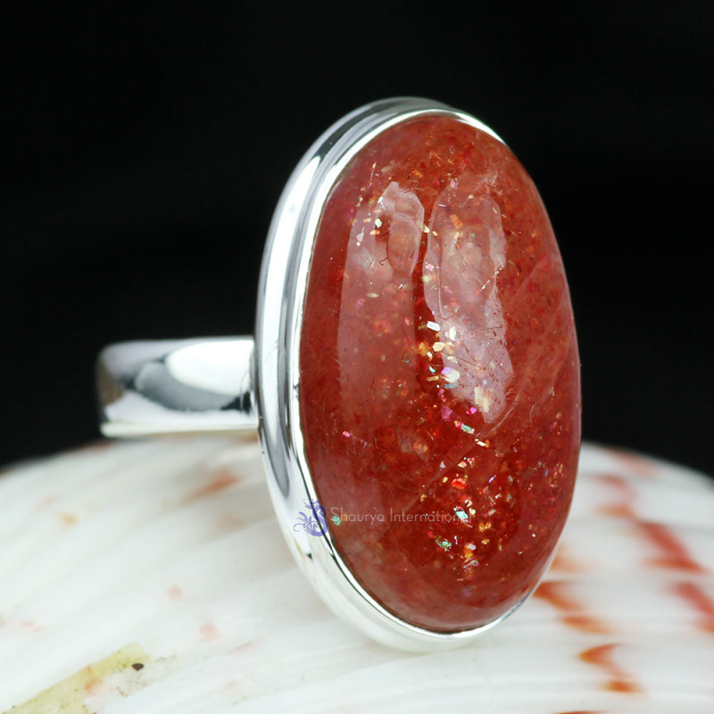 SUN STONE H - SST989- NATURAL SUN STONE WONDERFUL DESIGNER RINGS MADE IN 925 S SUN STONE H - SST989- NATURAL SUN STONE WONDERFUL DESIGNER RINGS MADE IN 925 S