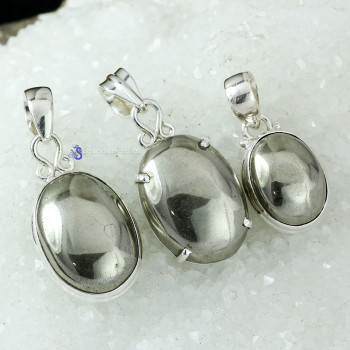 PYRITE CAB F - DOM986- WHOLESALE PYRITE CAB GEMSTONE BEAUTIFUL PENDANTS MADE IN