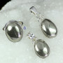 PYRITE CAB A - DOM982- EXCLUSIVE PYRITE CAB GEMSTONE TWO PENDANTS ONE RING SET 