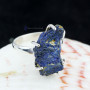 AZURITE DRUZY A - ASD984- 925 STERLING SILVER NATURAL AZURITE DRUZY GEMSTONE PRONG