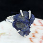 AZURITE DRUZY B - ASD984- 925 STERLING SILVER NATURAL AZURITE DRUZY GEMSTONE PRONG