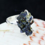 AZURITE DRUZY C - ASD984- 925 STERLING SILVER NATURAL AZURITE DRUZY GEMSTONE PRONG
