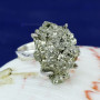 Pyrite Druzy C - DSP994- PRONG SETTING NATURAL PYRITE DRUZY BEAUTIFUL RINGS MADE