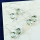 GREEN AMETHYST CUT C - SBP896- CRYSTAL QUARTZ & GREEN AMETHYST CUT GEMSTONE 3 PAIR EARR