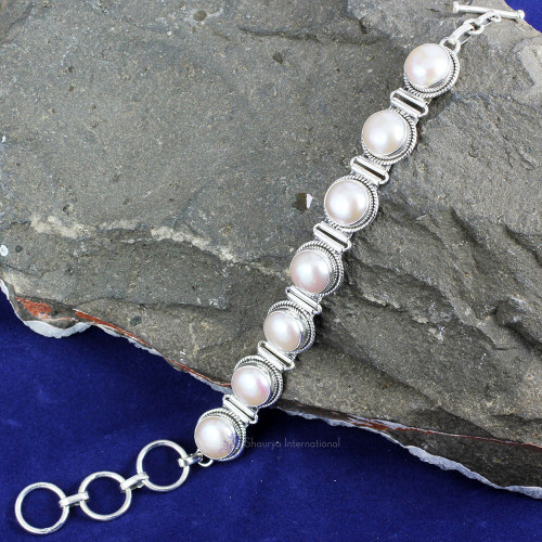 PEARL E - SPB906- EXCLUSIVE CUT & CAB GEMSTONE TRENDY BRACELETS MADE IN 92 PEARL E - SPB906- EXCLUSIVE CUT & CAB GEMSTONE TRENDY BRACELETS MADE IN 92