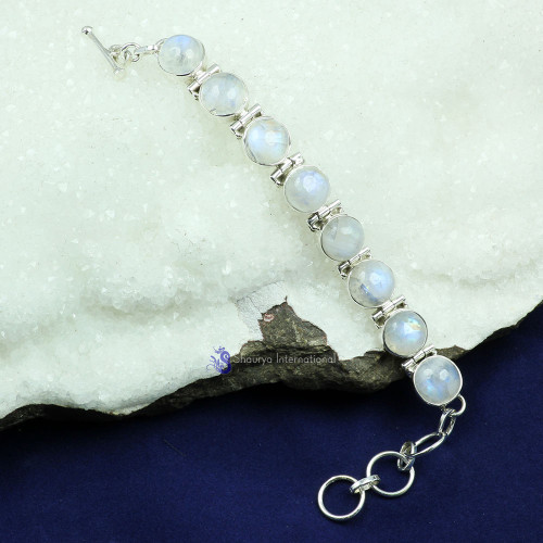 RAINBOW MOONSTONE F - SPB904- 925 STERLING SILVER CAB & CUT GEMSTONE BEAUTIFUL DESIGNE RAINBOW MOONSTONE F - SPB904- 925 STERLING SILVER CAB & CUT GEMSTONE BEAUTIFUL DESIGNE