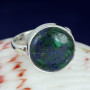 AZURITE A - PSR833- 925 STERLING SILVER NATURAL GEMSTONE PLAIN SETTING RINGS