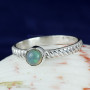 AMZONITE A - PSR829- LOVELY PLAIN RINGS  OF NATURAL GEMSTONE MADE IN 925 STER