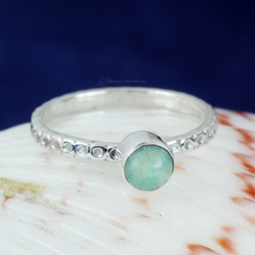 ETHIOPIAN OPAL H - PSR828- NATURAL GEMSTONE LIGHT WEIGHT BEAUTIFUL DESIGNER RINGS M