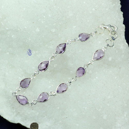 AMETHYST CUT H - SBB912- NATURAL GEMSTONE BEAUTIFUL DESIGNER BEJAL BRACELET MADE AMETHYST CUT H - SBB912- NATURAL GEMSTONE BEAUTIFUL DESIGNER BEJAL BRACELET MADE