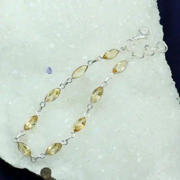 CITRINE CUT A - SBB907- NATURAL CUT GEMSTONE FANCY BEJAL BRACELET MADE IN 925 ST CITRINE CUT A - SBB907- NATURAL CUT GEMSTONE FANCY BEJAL BRACELET MADE IN 925 ST