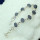 FLAT DRUZY F - SBB906- 925 STERLING SILVER NATURAL GEMSTONE TRENDY BRACELET MAD