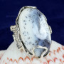 DENDRITIC AGATE I - RSS934- UNIQUE DESIGNER NATURAL GEMSTONE TRENDY RINGS MADE IN 92