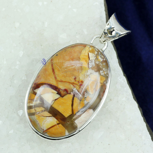 BRECCIATED MOOKITE A - ISP792- NATURAL GEMSTONE BEAUTIFUL DESIGNER PENDANTS MADE IN 925