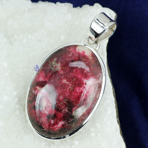 THULITE G - ISP792- NATURAL GEMSTONE BEAUTIFUL DESIGNER PENDANTS MADE IN 925