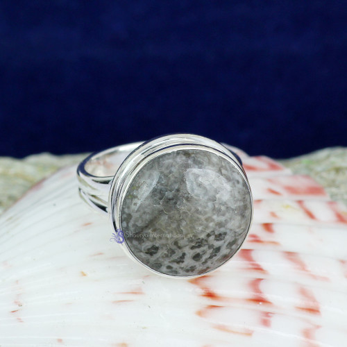 BLACK CORAL E - PSR827- 925 STERLING SILVER SEMIPRECIOUS GEMSTONE RINGS MADE IN BLACK CORAL E - PSR827- 925 STERLING SILVER SEMIPRECIOUS GEMSTONE RINGS MADE IN