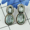 BLUE TOPAZ G - SSE888-MULTI CUT N CAB GEMSTONE 925 STERLING SILVER STUD EARRING