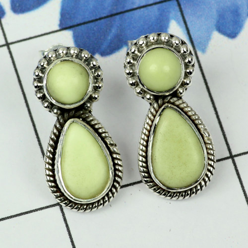 LEMON PRACE H - SSE888-MULTI CUT N CAB GEMSTONE 925 STERLING SILVER STUD EARRING
