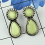 LEMON PRACE H - SSE888-MULTI CUT N CAB GEMSTONE 925 STERLING SILVER STUD EARRING