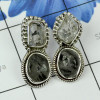 HERKIMER DIAMOND I - SSE888-MULTI CUT N CAB GEMSTONE 925 STERLING SILVER STUD EARRING