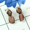 PINK OPAL E - SSE887-EXCLUSIVE SILVER FABULOUS GEMSTONE STUD EARRING