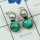 PEARL & TURQOISE O - SSE887-EXCLUSIVE SILVER FABULOUS GEMSTONE STUD EARRING