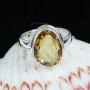 CITRINE CUT B - BDR962- EXCLUSIVE SILVER CITRINE GEMSTONE RINGS MADE IN 925 STER